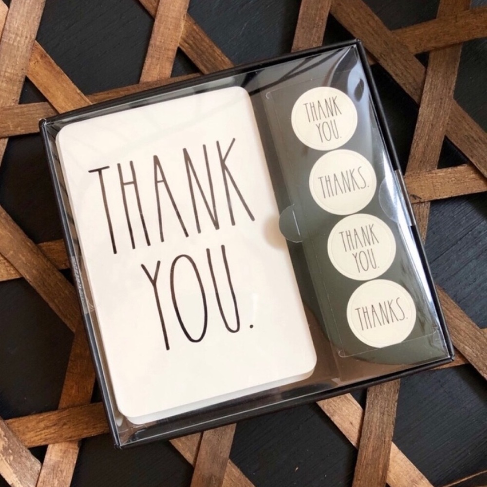 🙌🏻 •RAE DUNN•THANK YOU Card Set + Stickers - Picture 2 of 4